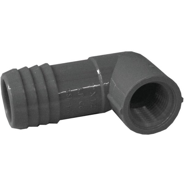 Genova Boshart Pipe Elbow, 1 x 12 in, Insert x FIP, Polypropylene, 200 psi Pressure UPVCFRE-1005